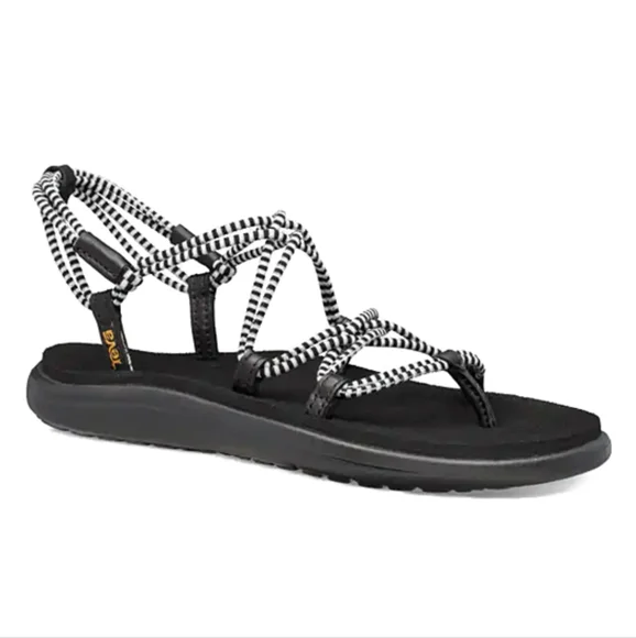 Teva Shoes Teva Black White Stripe Voya Infinity Sandal Poshmark
